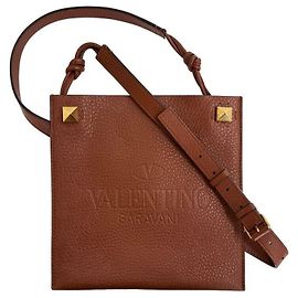 Valentino Borsa a tracolla Rockstud Marrone Marrone