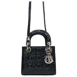 Dior Mini Chain Bag Black Patent Black