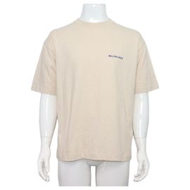 Balenciaga T-shirt Oversized Unisexe avec Logo Lettering au Dos Blanc
