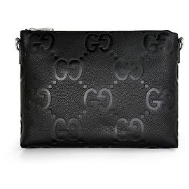 Gucci Sac Messenger GG Jumbo Medium Noir Non Utilisé Noir
