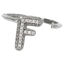 Fendi Cubic Silver Ring Silvery