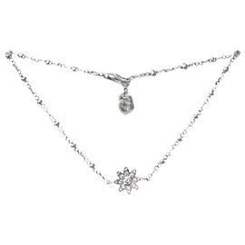 Gucci White Gold Flora Diamond Chain Bracelet White