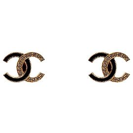 Chanel Orecchini Black Cubic CC Nero