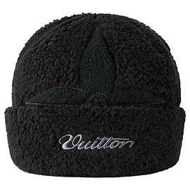 Louis Vuitton Signature Fleece-Beanie Schwarz Schwarz