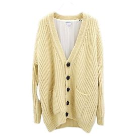 Bottega Veneta Schwerer Wollstrickjacke in Sherbet Golden