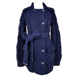 Chanel Langer Cardigan aus Kaschmir Blau