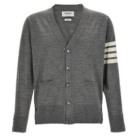 Thom Browne Fine Merino Wool Classic Cardigan Brown
