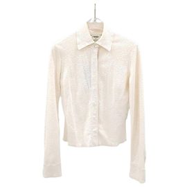 Fendi Strickjacke mit Kalligrafie-Kragen Silber
