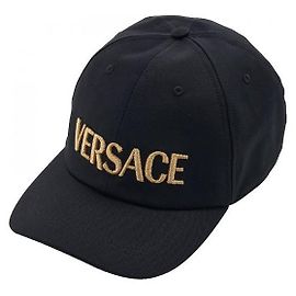 Versace Embroidered Logo Baseball Cap Black