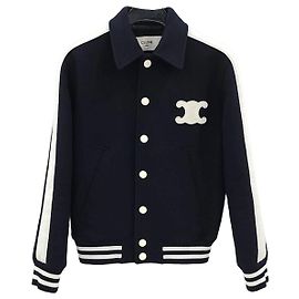 Céline Double Face Cashmere Triomphe Teddy Jacket Silvery