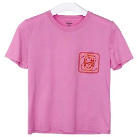 Hermès Camiseta de algodão estampada Rosa
