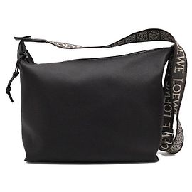Loewe Bolsa de ombro e transversal Cubi Medium em couro cinza escuro Marrom