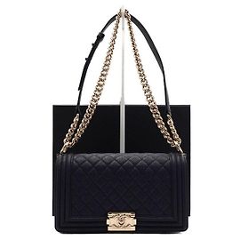 Chanel Borsa a tracolla Boy Medium Flap Blu