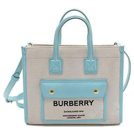 Burberry Bolsa Tote e Bolsa de Ombro Transversal Mini Freya em Canvas Multicor