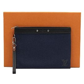 Louis Vuitton Clutch Pochette To Go Denim Blue Blu