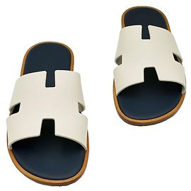 Hermès Sandali Izumi da uomo in Epsom Blue Celeste Blu