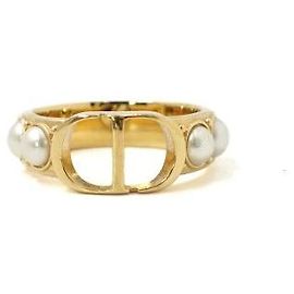 Dior Bague décorative Montaigne Pearl Doré