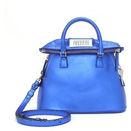 Maison Martin Margiela Borsa Tote e Borsa a Spalla Blu Metallizzato da Donna Blu
