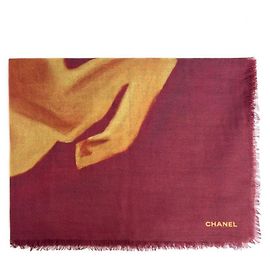Chanel Unbenutzter Kaschmir-Schal Rot