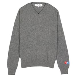 Comme Des Garcons Strickpullover Invader Double Wappen AZ Braun