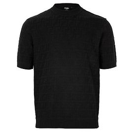 Fendi Black FF Short Sleeve Knit Black