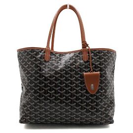 Goyard Bolsa de Ombro Saint Louis PM Black Tan Season Marrom