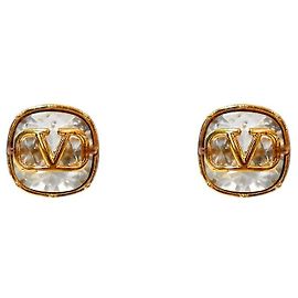 Valentino Orecchini Square Cubic Garavani Gold D'oro