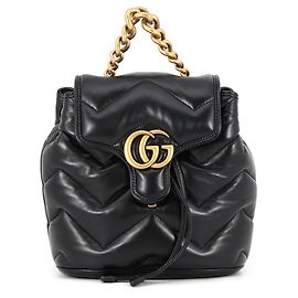 Gucci GG Marmont Leather Backpack Black