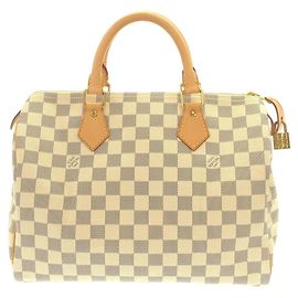 Bolsa Boston Louis Vuitton Damier Azur Speedy Azul