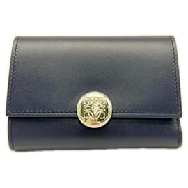 Loewe Tri-Fold Wallet in Navy Navy blue