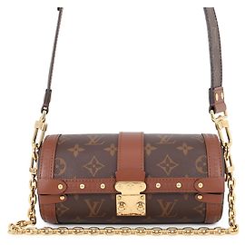 Bolso de hombro baúl Louis Vuitton Monogram Papillon Castaño