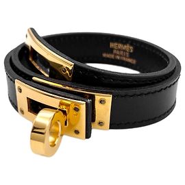 Hermès Pulseira Kelly Double Tour Hermes Preto