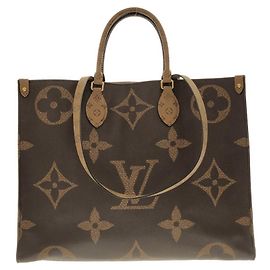 Louis Vuitton Monogram Giant OnTheGo GM Handbag Brown
