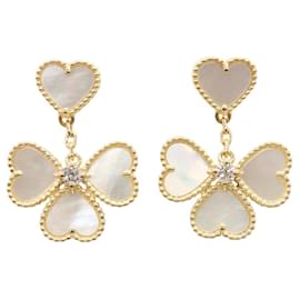 Van Cleef & Arpels Sweet Alhambra Effeage Earrings White Golden