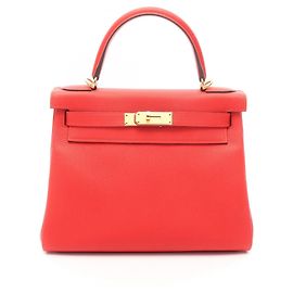 Hermès Hermes Kelly 28 Handbag Red
