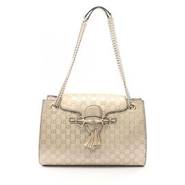 Borsa a tracolla Gucci EMILY Guccissima D'oro