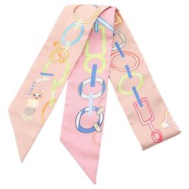 Hermès Hermes Twilly Do Re Boucles Schal Pink Mehrfarben