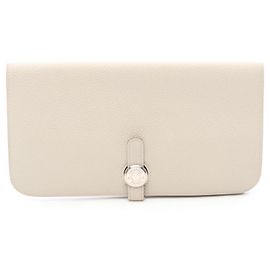 Hermès Hermes Dogon Long Wallet Beige