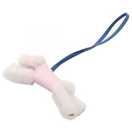 Hermès Charm Hermes Buddy en Rose Darling Blue Rose Blanc Bleu