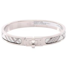 Hermès Bracciale Hermes Mini Click Kelly PM Argento Bianco