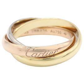 Anillo Cartier Trinity en oro blanco, amarillo y rosa 18K Plata Dorado