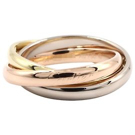 Anel Trinity da Cartier em ouro 18K Prata Dourado