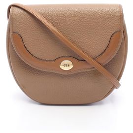 Borsa a tracolla in pelle marrone Christian Dior Marrone