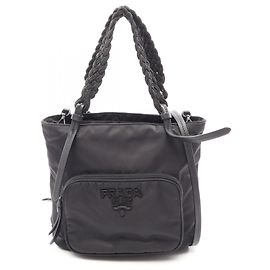 Borsa 2-Way TESSUTO+PASSAMA Prada Nero