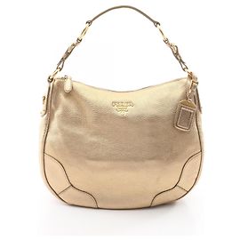 Sac à bandoulière en cuir doré VIT.DAINO Prada Doré