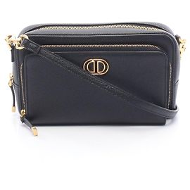 Borsa a tracolla Christian Dior Calo Double Pouch Nero