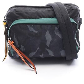 Borsa a Spalla Prada Camouflage Nero Multicolore Verde