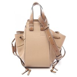 Loewe Hammock Small 2-Way Handbag Brown Beige