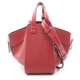 Loewe Hammock Small 2-Way Lederhandtasche Rot