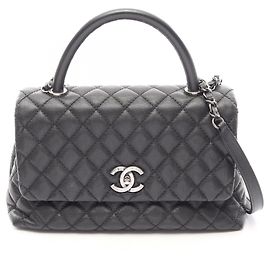 Borsa Chanel Coco Handle 29 Top Flap Nero